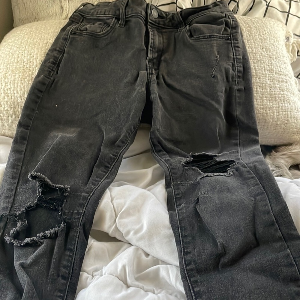 Old navy black ripped jeans